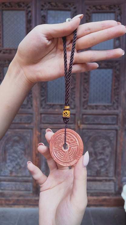 Chinese Bi Disc Ornament, Bantong Hanging Charm, Han-Inspired Home Decor