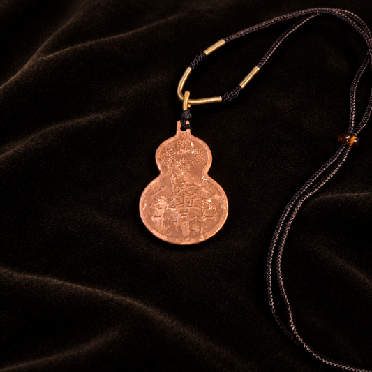 Bantong copper Fulu gourd pendant — Full necklace front